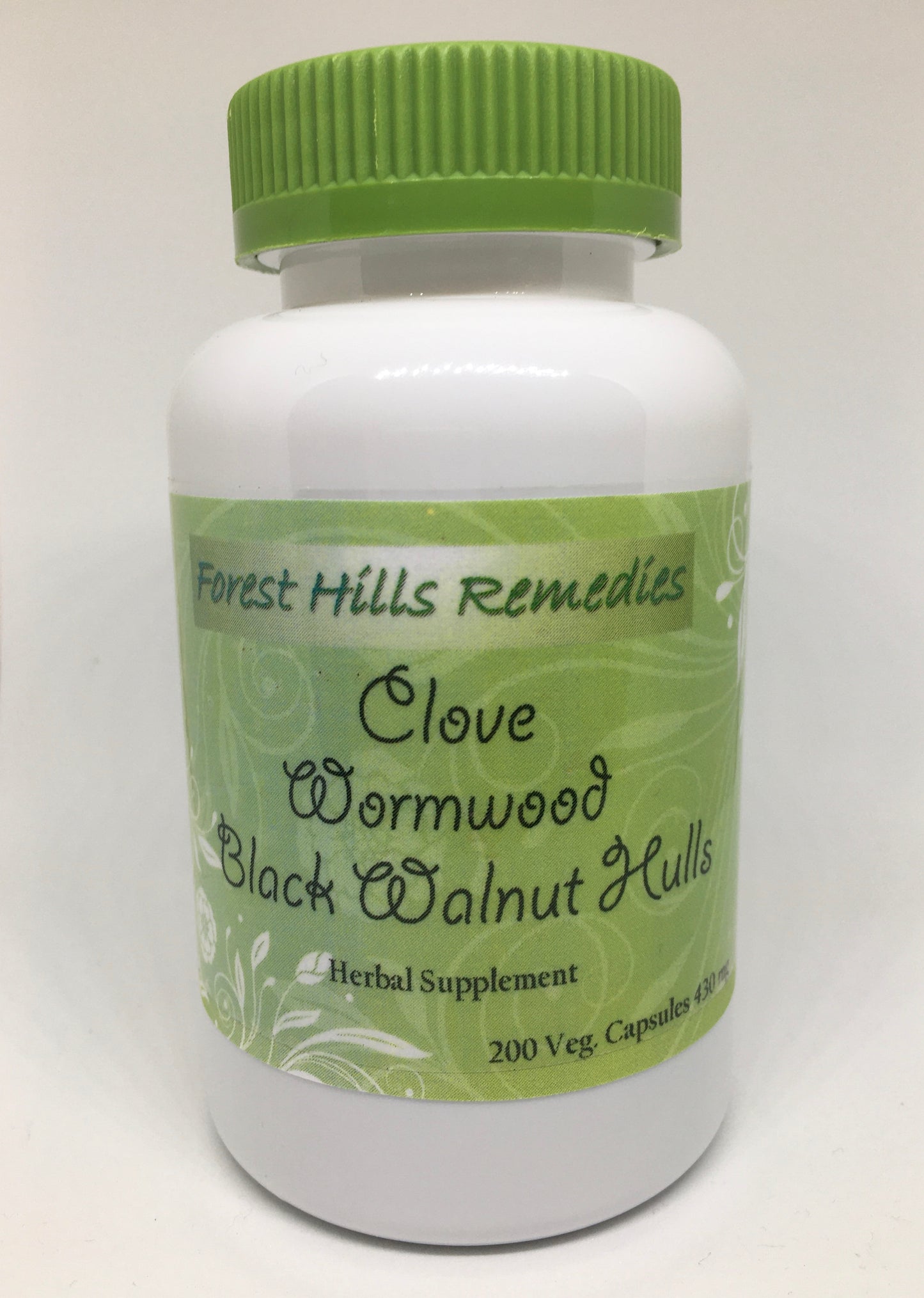 Clove, Wormwood and Black Walnut Hulls Vegan Capsules, Kosher, Halal, Organic Ingredients