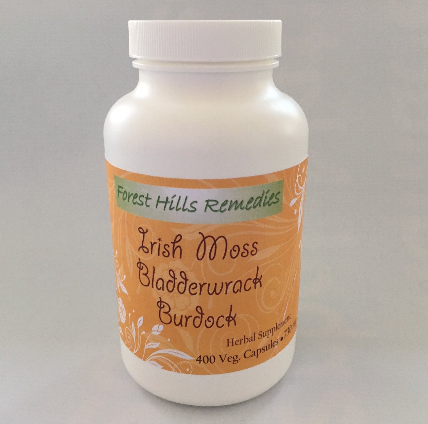 Bladderwrack, Irish Moss and Burdock Root Vegan Capsules, Kosher Halal, Organic Ingredients