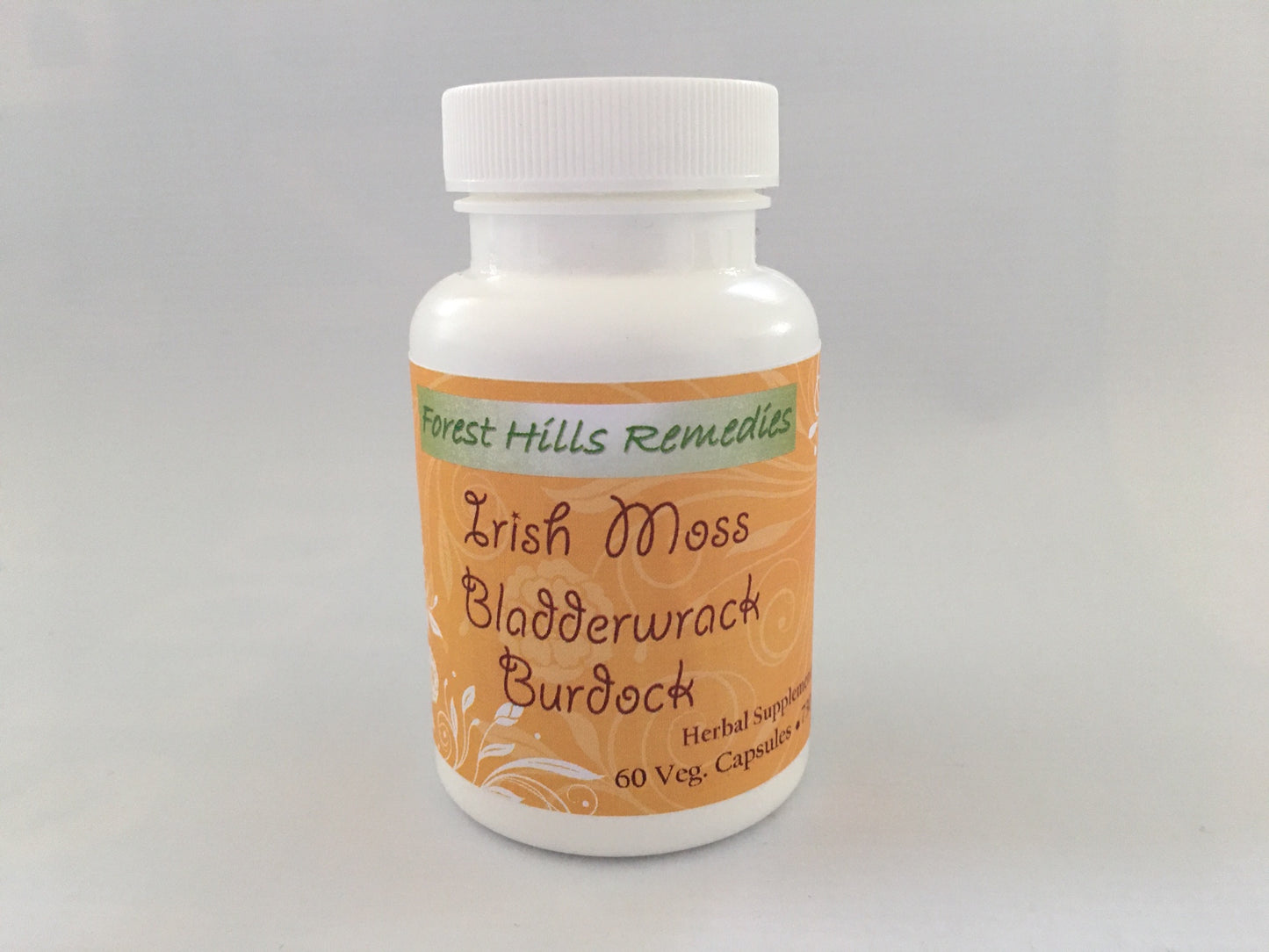Bladderwrack, Irish Moss and Burdock Root Vegan Capsules, Kosher Halal, Organic Ingredients