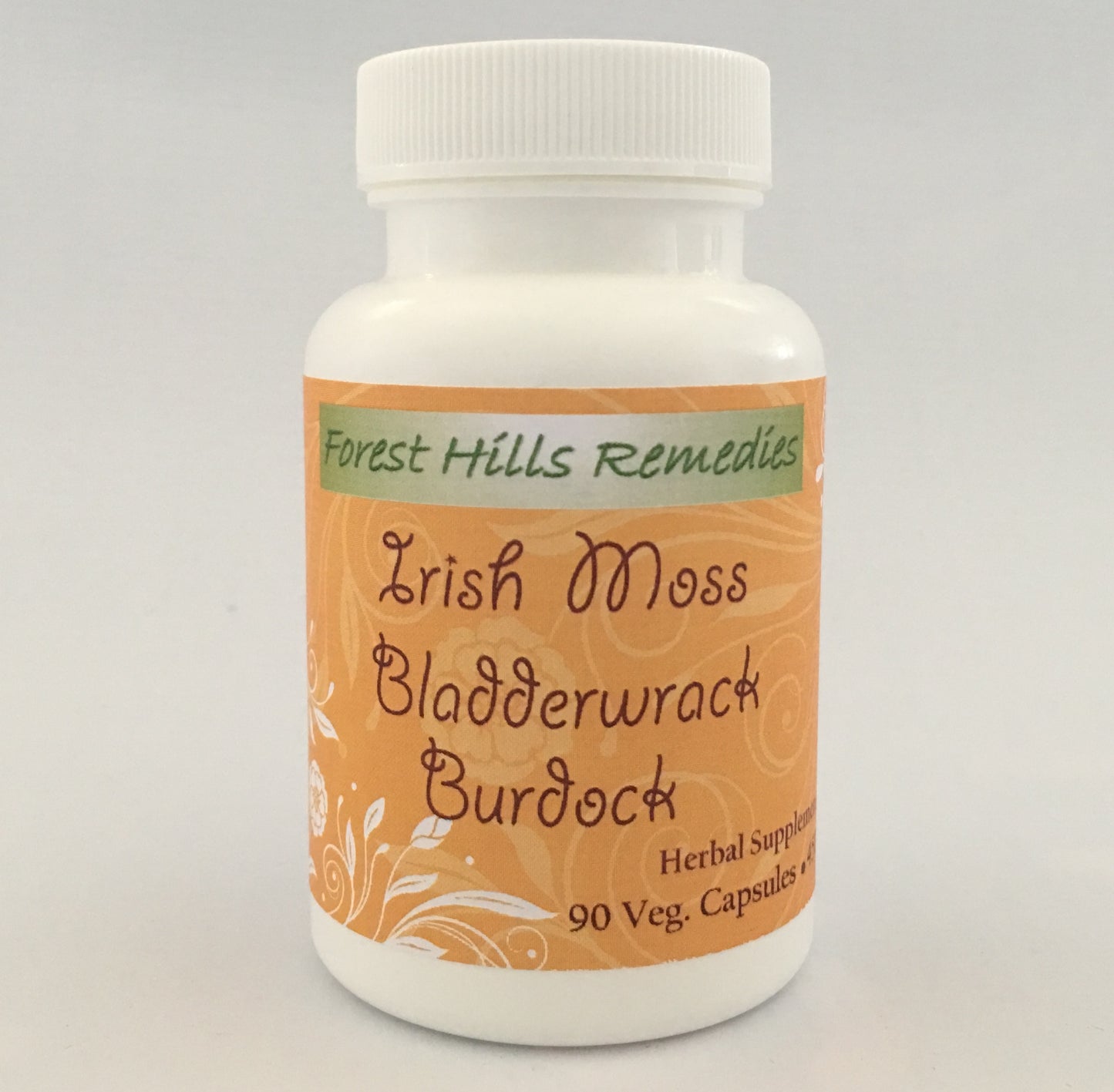Bladderwrack, Irish Moss and Burdock Root Vegan Capsules, Kosher Halal, Organic Ingredients