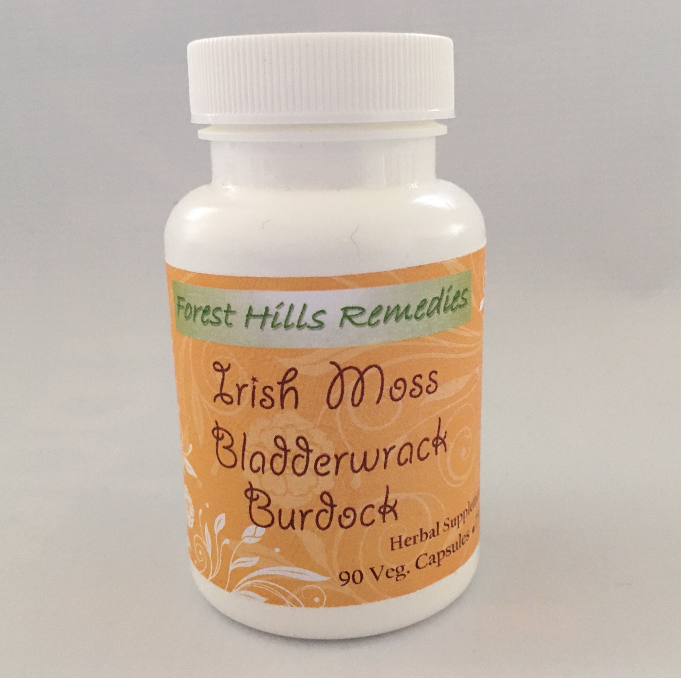 Bladderwrack, Irish Moss and Burdock Root Vegan Capsules, Kosher Halal, Organic Ingredients