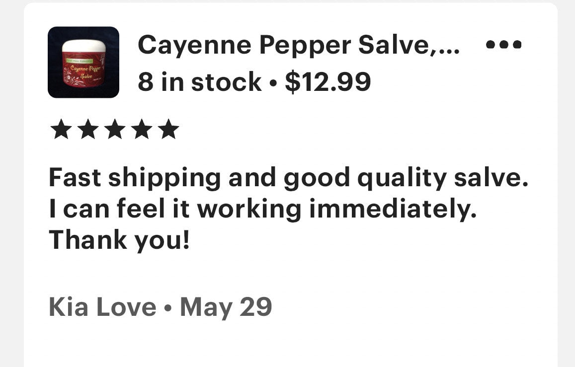 Cayenne Pepper Salve, Traditional Old Formula, Bye More & Salve, Wholesale available, Kosher, Halal, Veg Ingredients