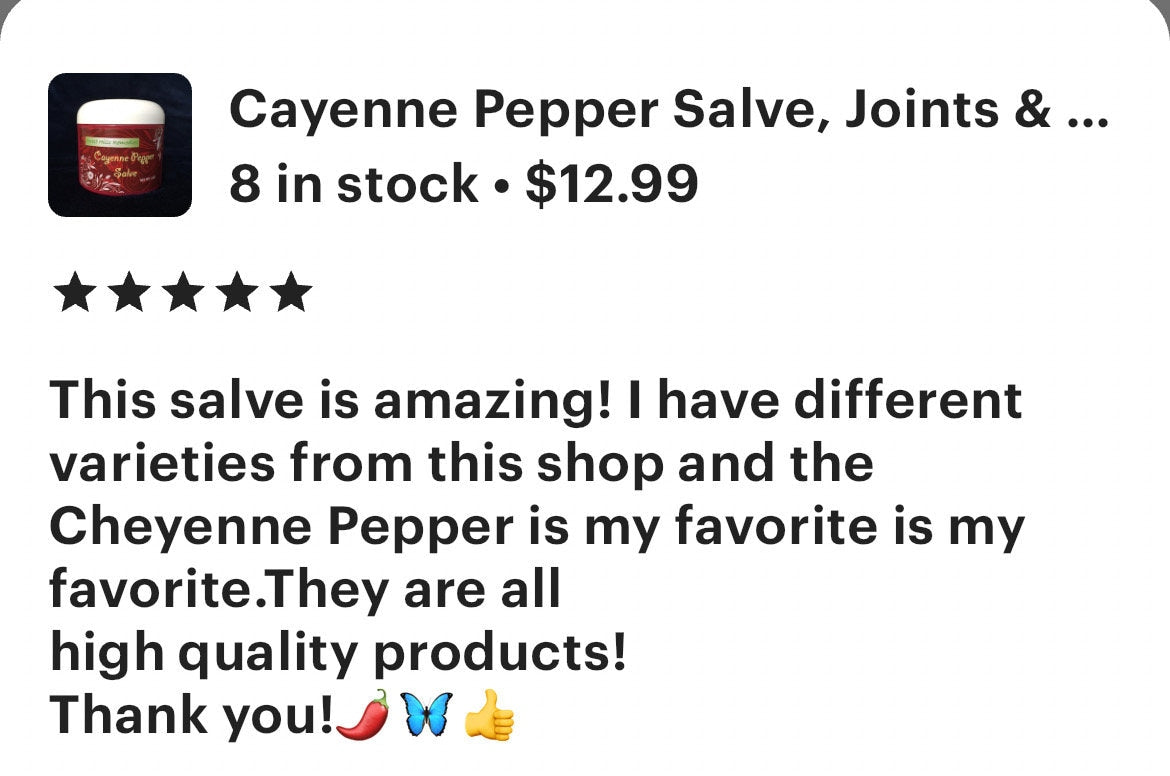 Cayenne Pepper Salve, Traditional Old Formula, Bye More & Salve, Wholesale available, Kosher, Halal, Veg Ingredients