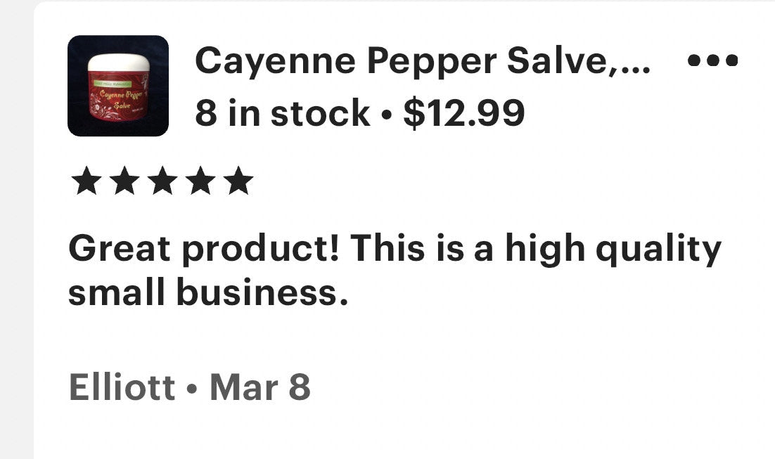 Cayenne Pepper Salve, Traditional Old Formula, Bye More & Salve, Wholesale available, Kosher, Halal, Veg Ingredients